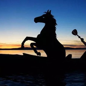 趣味夕阳剪影